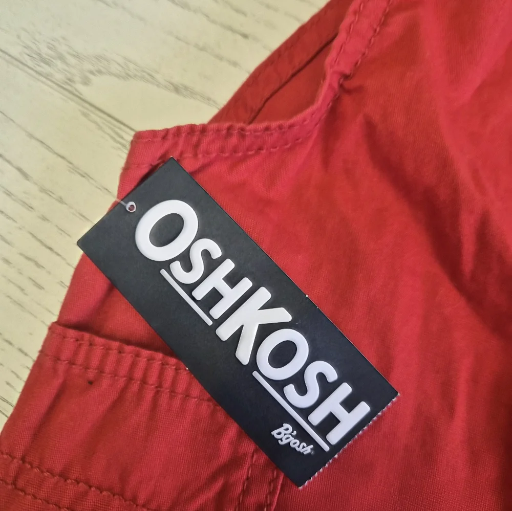 Baby Boy Red Overalls Oshkosh NEW 6M